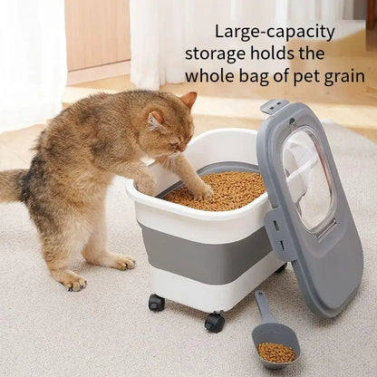 NorthPaw Airtight Pet Food Storage Container – Collapsible Kibble Bin